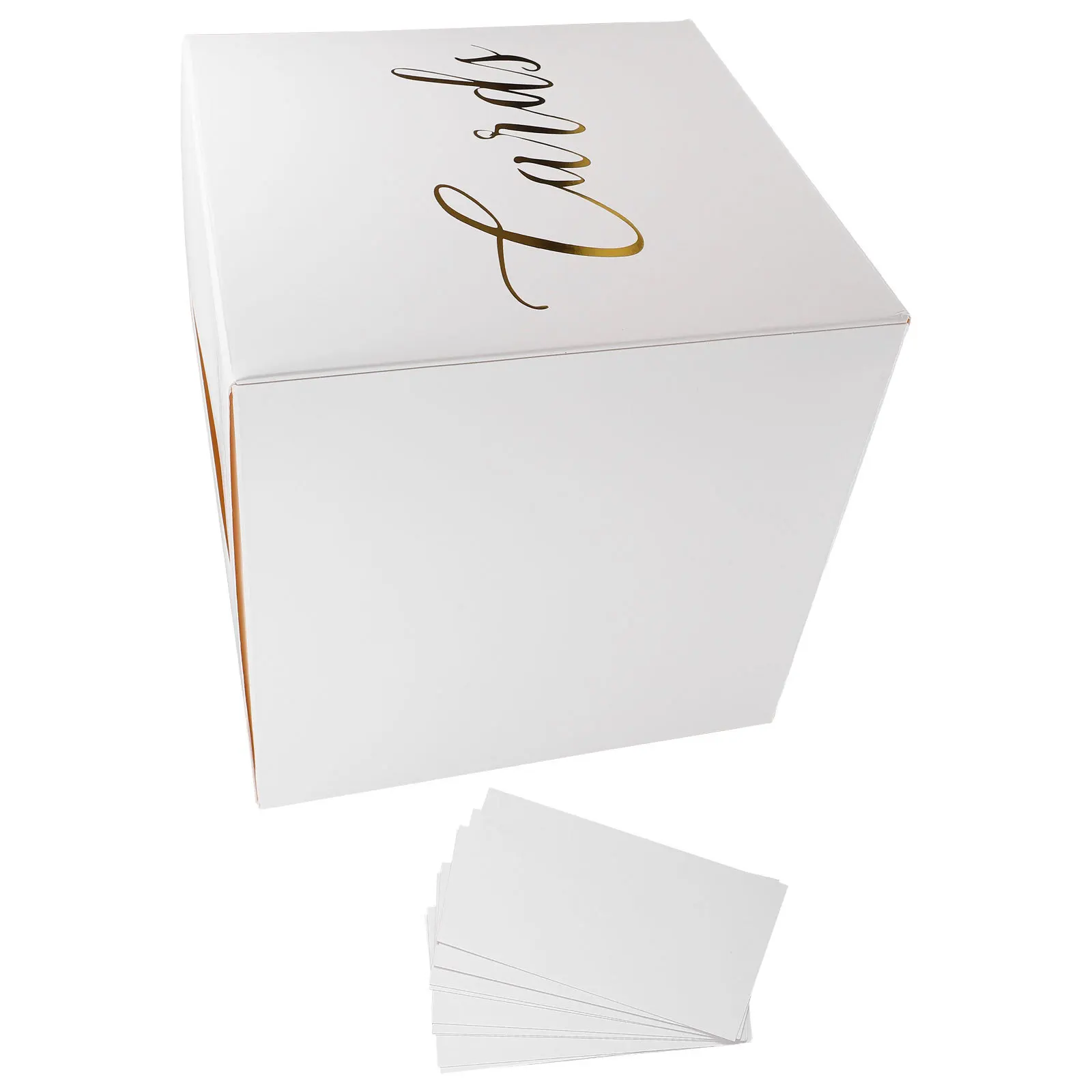 1Set Wedding Card Box Elegant Paper Keepsake Money Envelope Holder Bridal Shower Business Gathering Decor Wedding Card Box