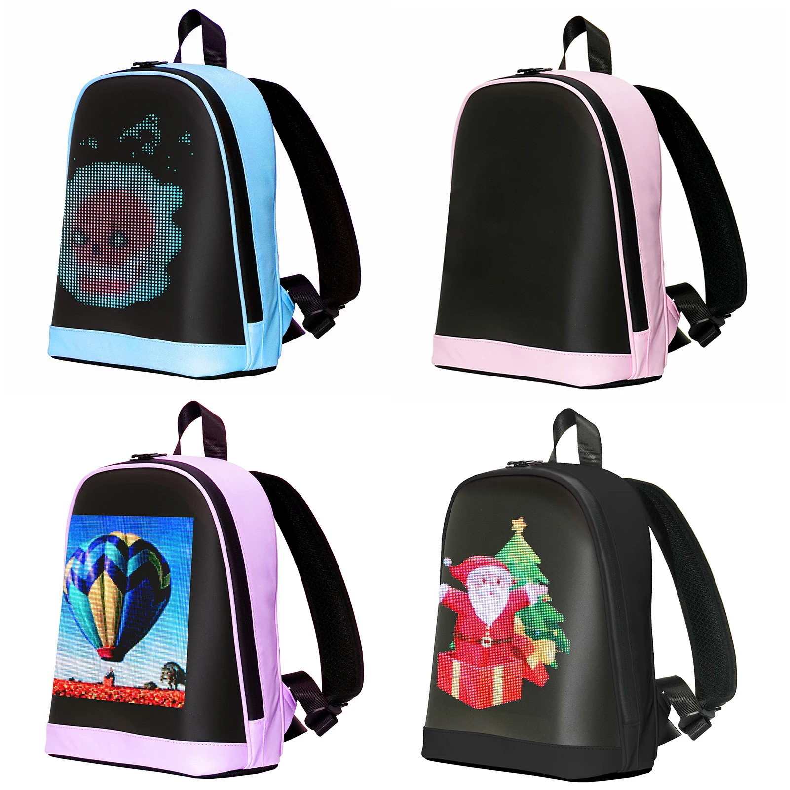 

LED Backpack Smart Screen Outdoor Travel Bag with BT App Control and High-Clear Display DIY for Entertainment Commercial Display