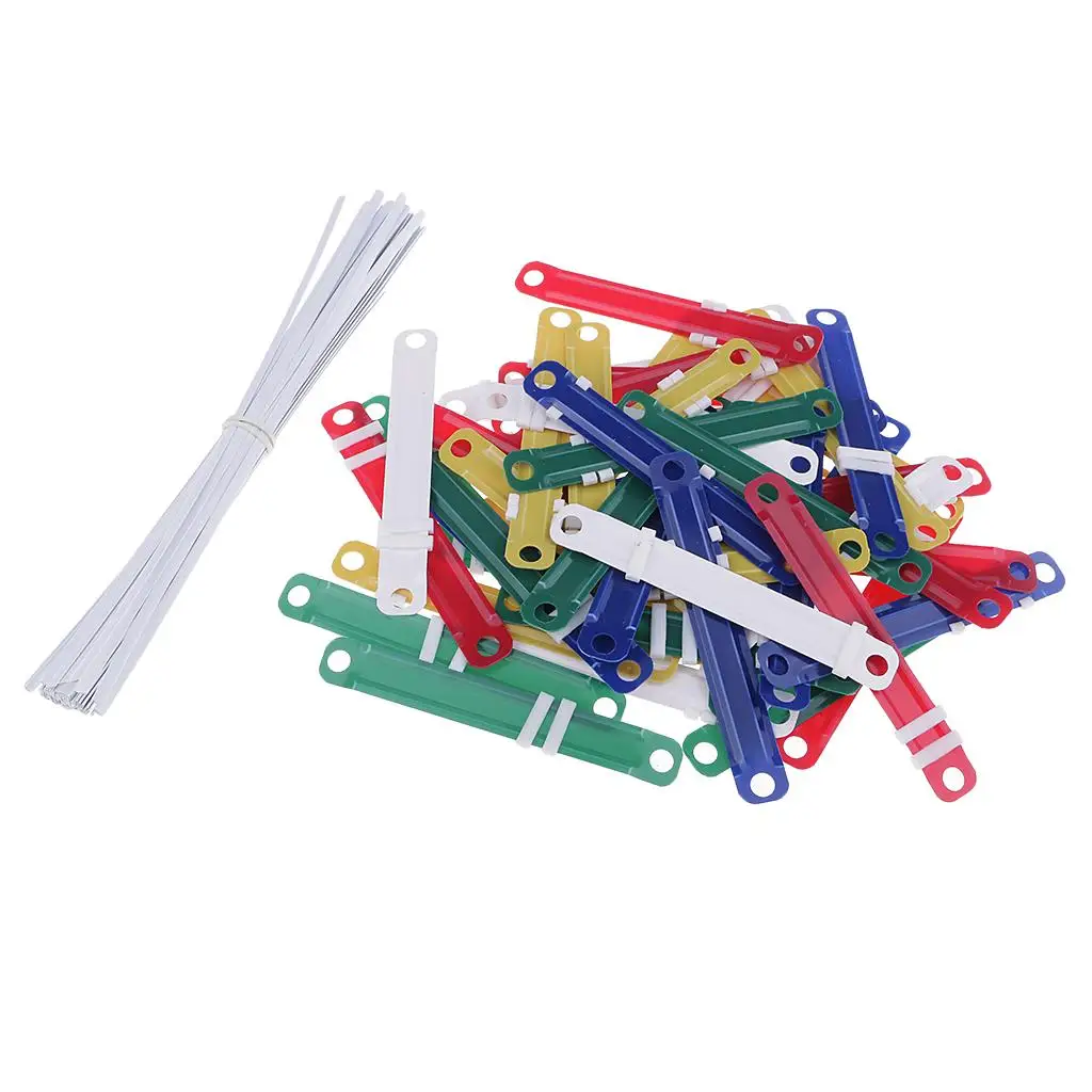50x Binder Clips File Binding File List Two-hole Loose-leaf Binder Fasteners