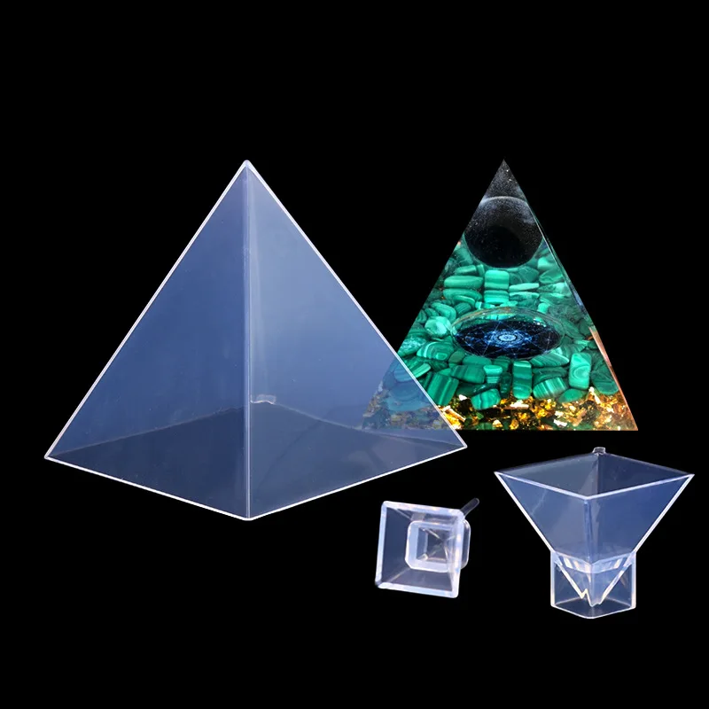 DIY Epoxy Resin Mold High Transparent Pyramid Silicone Mold Dried Flower Ornaments