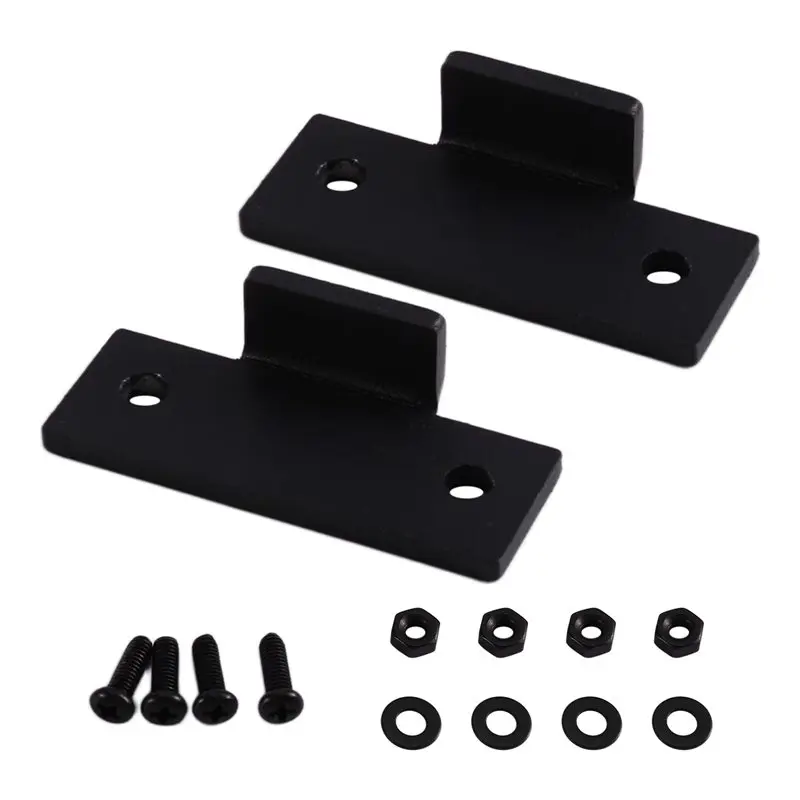 1 Par de Cubiertas Antipolvo Negras para Tocadiscos, Kit de Reparación con Bisagras de Aleación de Aluminio, Compatible con Technics SL-D1 D2 D3 B1 Q2 Q200 3200 220