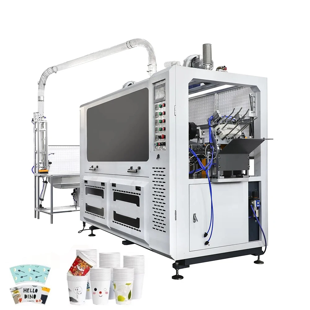 خط إنتاج آلة تصنيع الأكواب الورقية للاستعمال مرة واحدة أوتوماتيكي بالكامل 2-16 أونصة بسعر منخفض