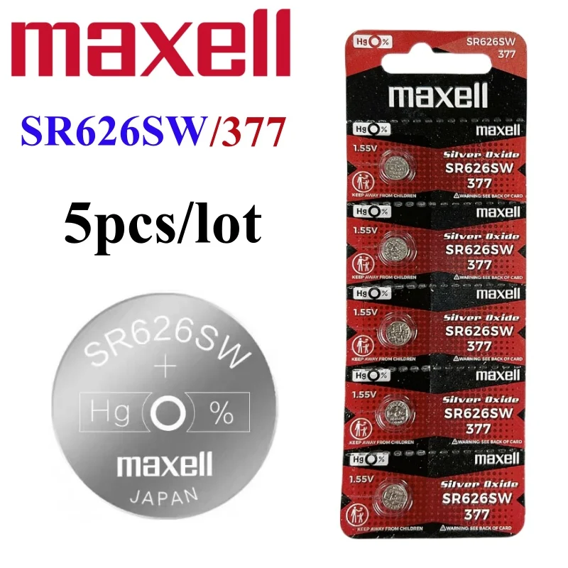 5pcs-30pcs SR626SW For AG4  V377 377A LR626 SR66 LR66 Watch Battery 1.55V Silver Battery Button Coin Cell for Toy Remote