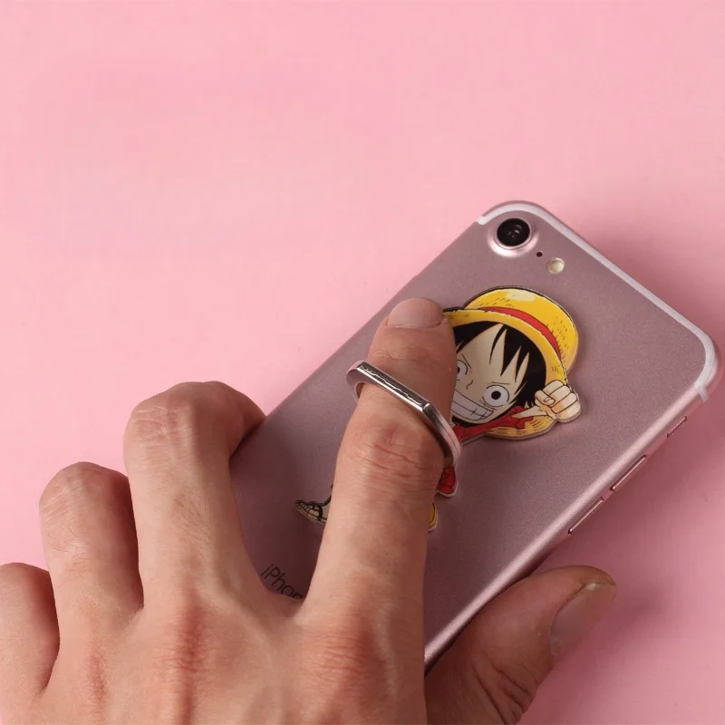 Cute One Piece Mobile Phone Stand Holder Finger Ring Chopper Luffy Phone Ring Buckle Bracket for IPhone Huawei Xiaomi All Phone view 4