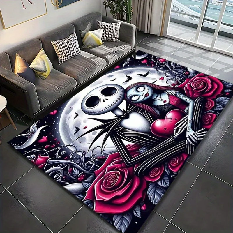 

The Nightmare Before Christmas Print Indoor Outdoor Mat for Living Room Bedroom Kitchen Home Decor Halloween Carpets