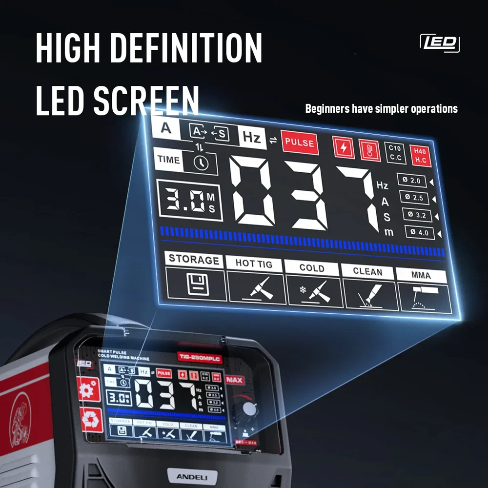 YYHC2024 New Arrival TIG-250MPLC  110V/220V TIG MMA CLEAN COLD  WITH Remote Control Torch  Multifunctional Welding Machine