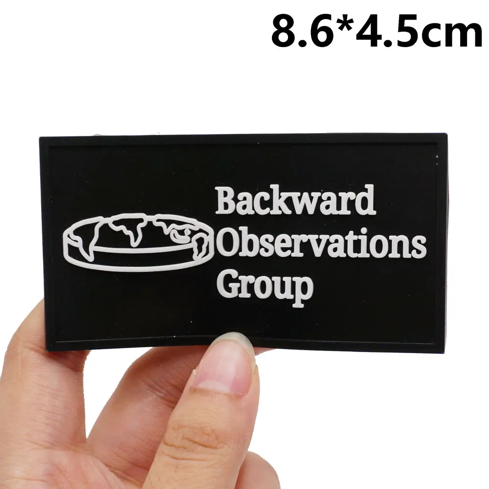 backword observations group Tactical PVC Patches with Hook and Loop Backing for Backpacks Clothing military Accessories