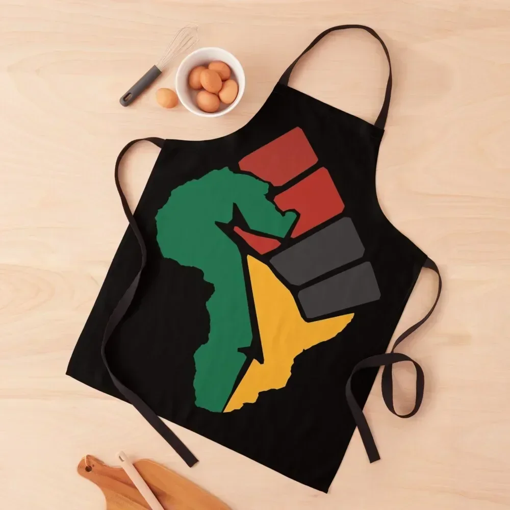 

african fist Apron Funny Woman Kitchens bib Men's Kitchen Apron