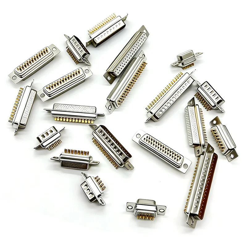 DB9 DB15 DB25 Terminal Connector Welding RS232 Serial Port HDB26 37P 44P Female Male Plug D-SUB Soldering Gold-plated Connectors