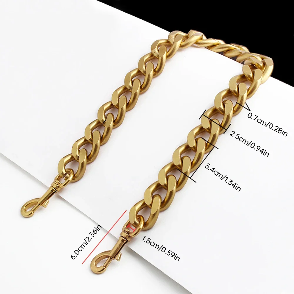 30/39/45/60/100cm Metal Bag Chains Shoulder Bag Strap Extension DIY Purse Exta Chain Handbag Replacement Chain For Women