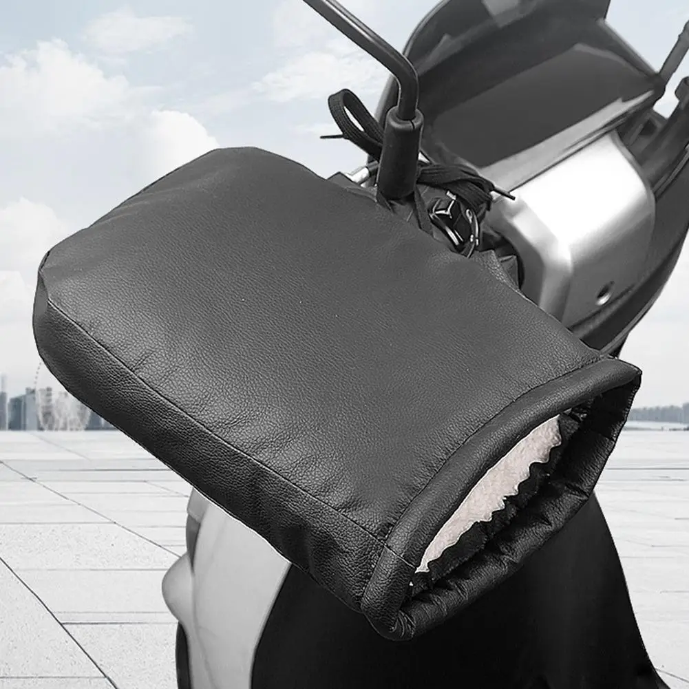 

1 пара мотоциклетных перчаток, зимние толстые теплые перчатки на руль, водонепроницаемые, ветрозащитные, зимние теплые мотоциклетные поручни для Unis C1E6