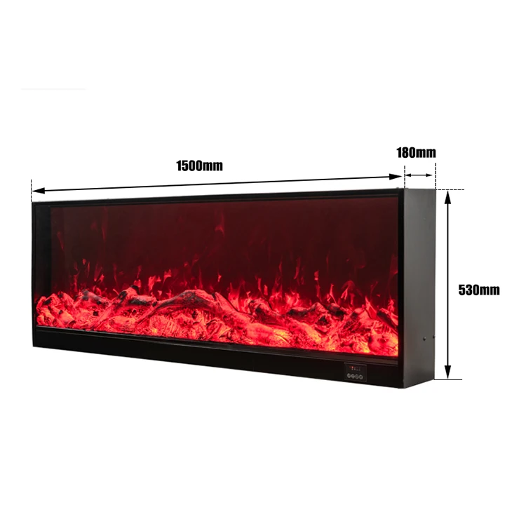 New Modern 60 Inch Long Multi Color Decoration Electric Fireplace Timer Function Built In Tv Wall Electric Fireplaces