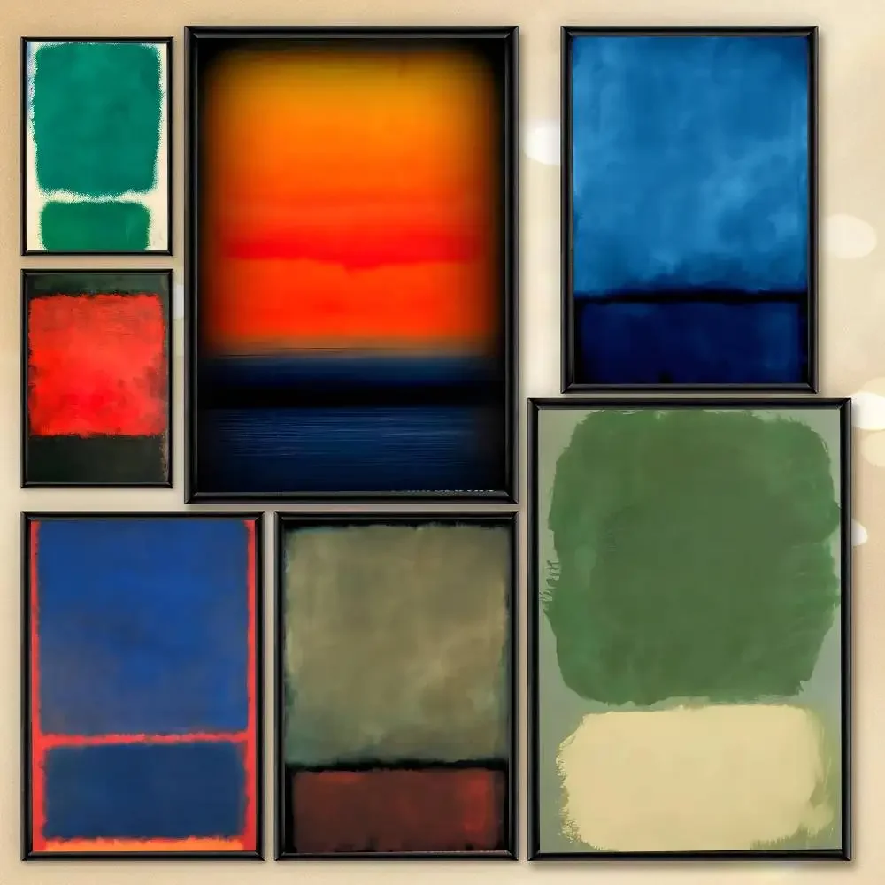 Modern Minimalist Wall Art Mark Rothko Blue Orange HD Canvas Print Poster Art With Prints Home Bedroom Decoration Gift