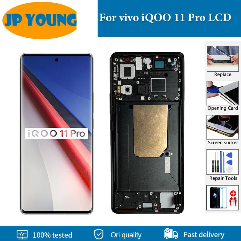 

6.78" Original AMOLED For vivo iQOO 11 Pro 11Pro LCD Display Touch Screen Digitizer Assembly V2254A Repair Parts Replacement
