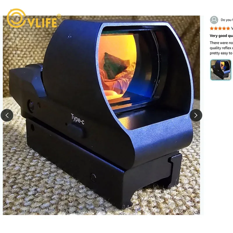 

CVLIFE FoxSpook Rechargeable Reflex Sight 1X28x40mm Red Dot Sight 4 Reticles OpticsScope Paintball Absolute Co-Witness