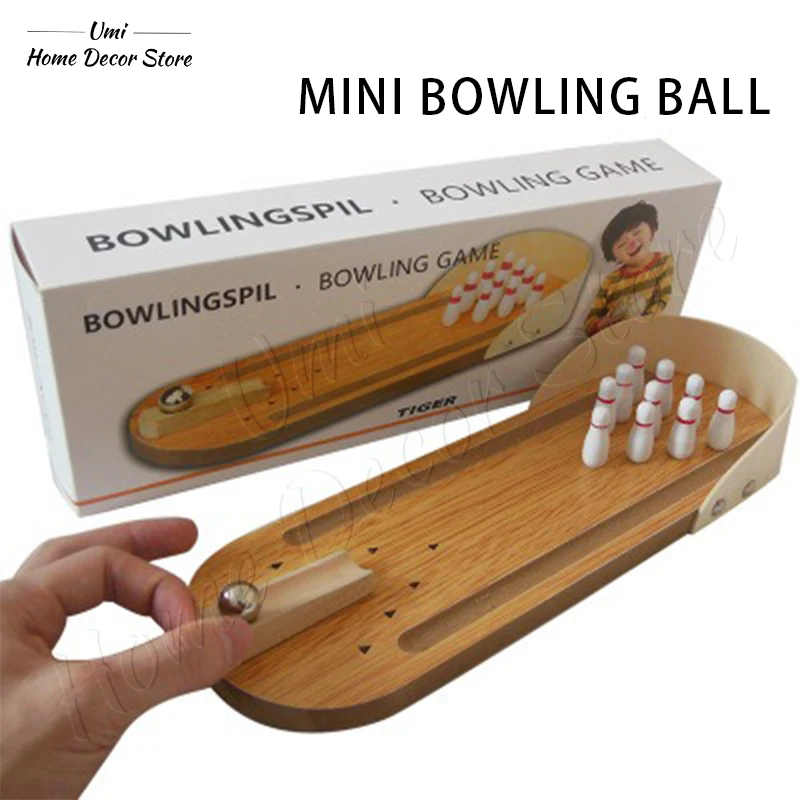 

Mini Bowling Ball Desktop Games Wooden Children's Puzzle Fun and Innovative Toys Parent Child Toys Stress Reliever Toys