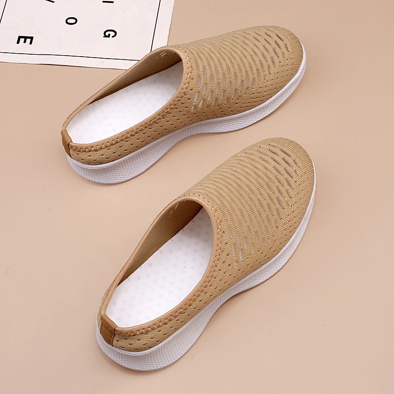 

Flat Sandals Home Slippers Breathable Mesh Casual Sneakers Hollow Soft soled Women's Single Shoes Zapatillas De Hombre slippers