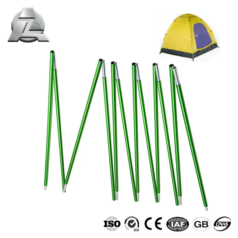 Adjustable 7001 Aluminum Alloy Folding Colorful Tent Pole Rod for Camping Tent