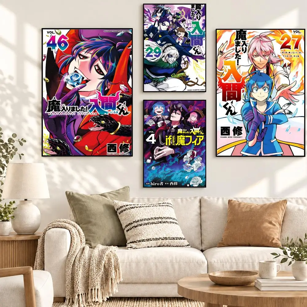 Mairimashita Iruma-kun Anime Series Manga Character Poster Decorative art prints for the home, holiday gifts, unframed