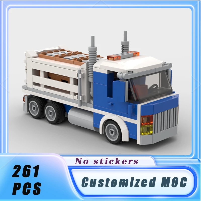 City Vehicle Series Entrega Truck Building Blocks Model, Tijolos Display Coleção, Brinquedos para crianças Presentes, 261Pcs