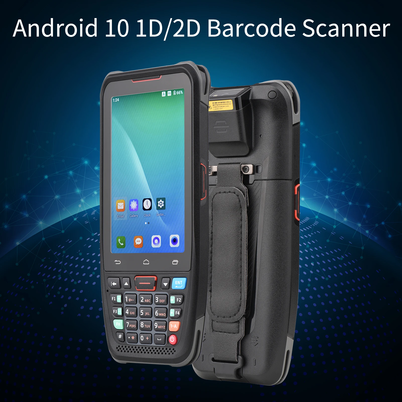 

Портативный POS-терминал Android 10,0 КПК Сканер штрих-кода 1D/2D/QR с поддержкой зарядной базовой связи 2/3/4G WiFi BT с 4.0