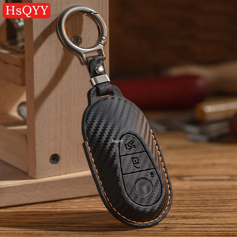 

Carbon Fiber Car Key Case Cover Shell Accessories For Mercedes Benz A B C E CLA GLC Class W177 W213 W206 W205 W214 C118 X254