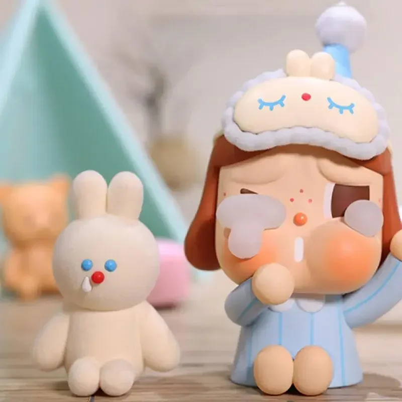 Popmart Crybaby Blue Pajama Elevator Series Blind Box Guess Bag Mystery Box Toys Doll Cute Anime Figure Desktop Collection