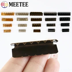 10/20/30Pcs 25mm Metal Zipper Tail Clip Wallet Pants End Stopper Buckle Belt Webbing Cord Buttons DIY Garment Sewing Accessories