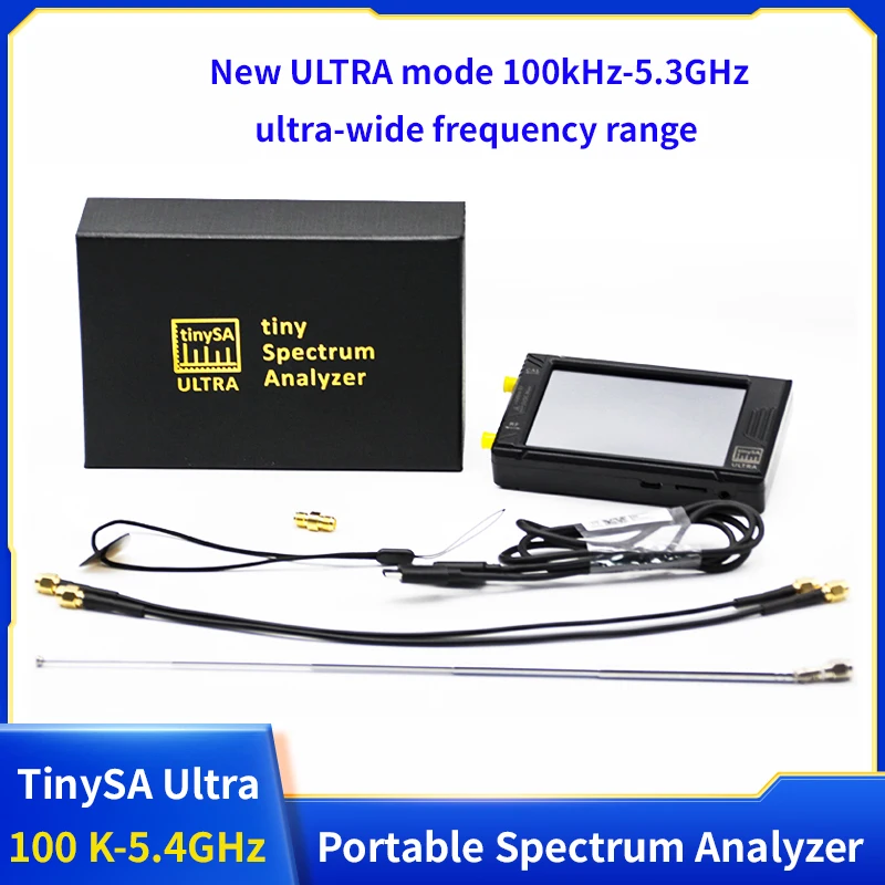 New 100 K-5.4GHz Ultra TinySA Portable Spectrum Analyzer 4 Inch Touch Screen Tinysa Ultra Spectrum Analyzers with Battery