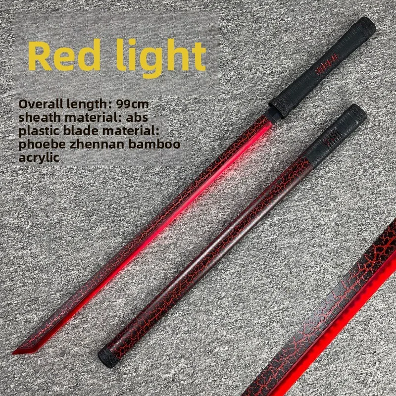 99cm/38.98인치 라이트세이버 칼집 포함 카타나 검 모델 코스프레 소품 연습용 발광 장난감 생일 선물 장식품 수집품