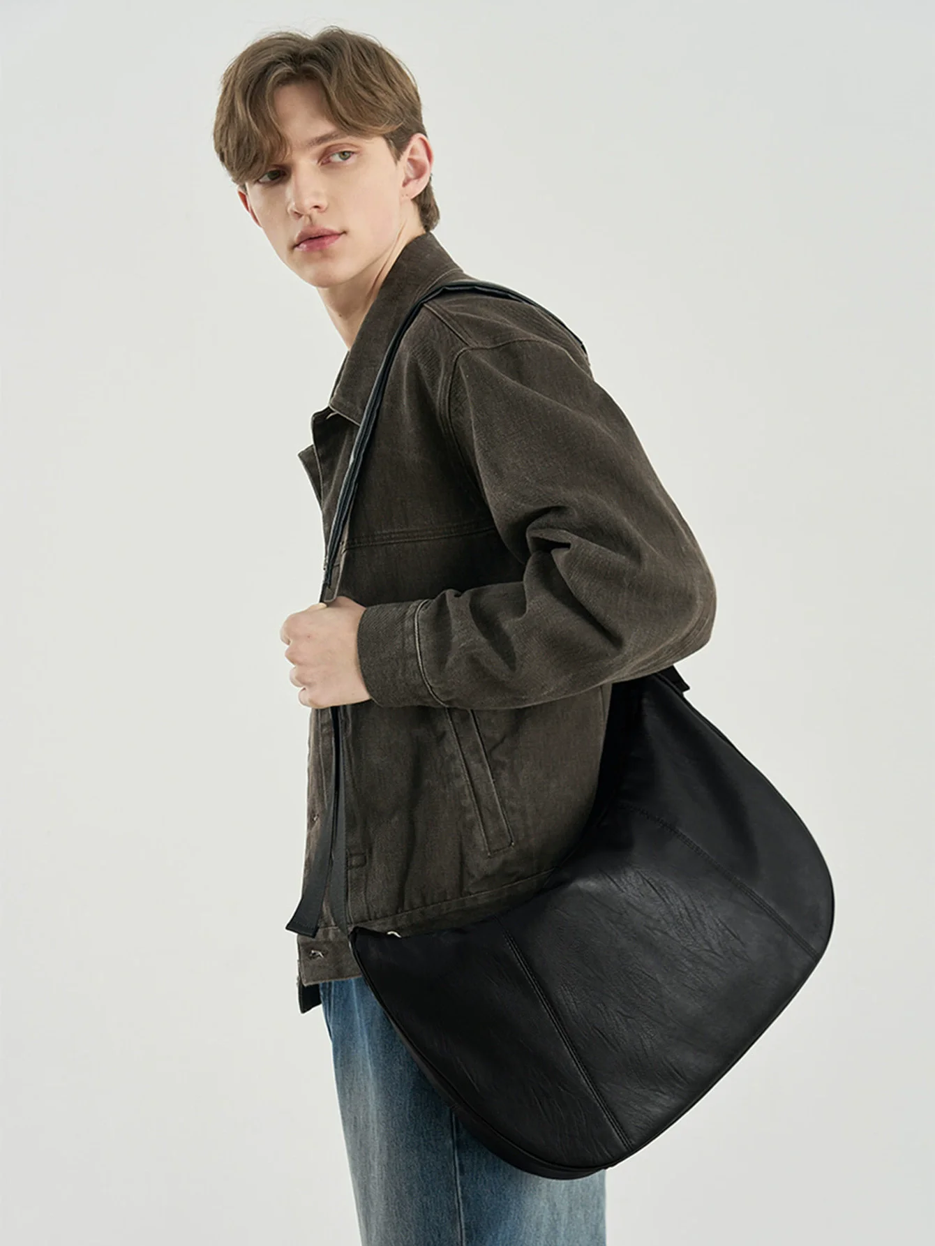 

Модные роскошные сумки для пельменей из искусственной кожи, одинарные повседневные сумки на плечо, мужские сумки большой вместимости, дорожные сумки-бродяги