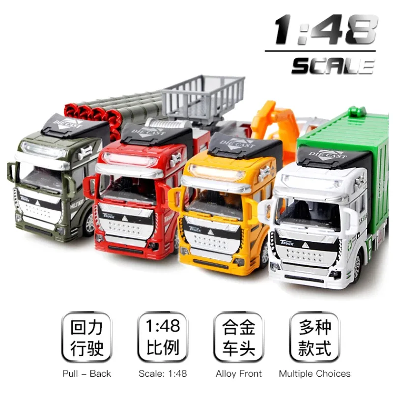 

TEMIKIDS Pullback Alloy Car Simulation Engineering Garbage Truck Fire Ladder Oil Tanker Truck Sprinkler Boy Baby Kids Toy Car Mo