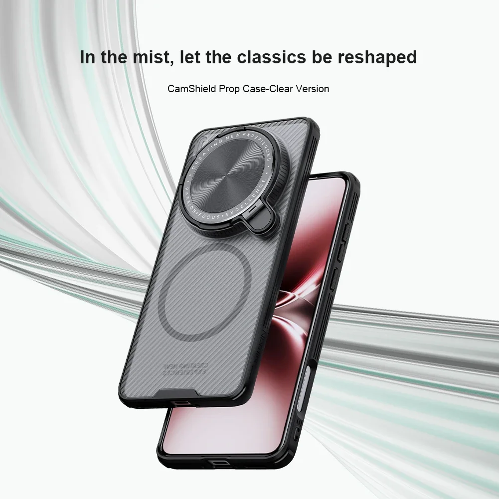 حافظة Nillkin لهاتف Vivo X200 Ultra 5G حافظة كاميرا سوداء شفافة دعامة شحن مغناطيسية عدسة Magsafe حماية الكاميرا 360 غطاء خلفي