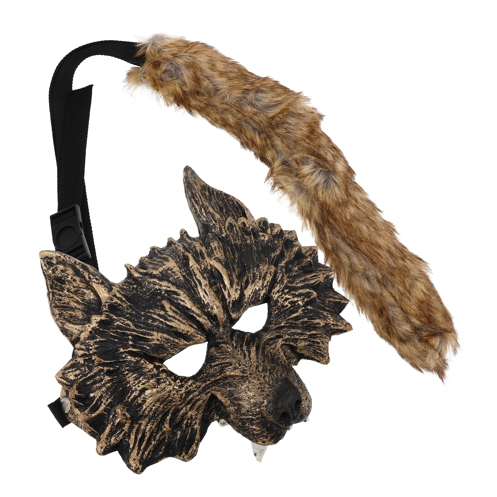 1 set Wolf Cosplay Prop Animal Costume Set Halloween Party Accessories Gloves Tail Roleplay Decor Photo Props