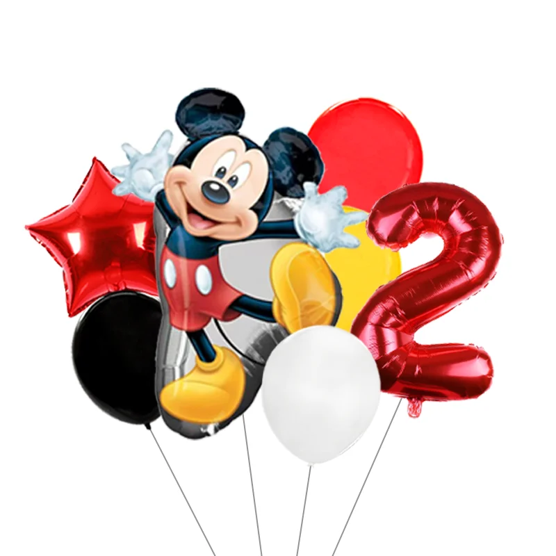 Amine Mickey Minnie Mouse Foil Balloons Number Birthday Party Balloons Kids Birthday Decorations Baby Shower Party Supplies view 3