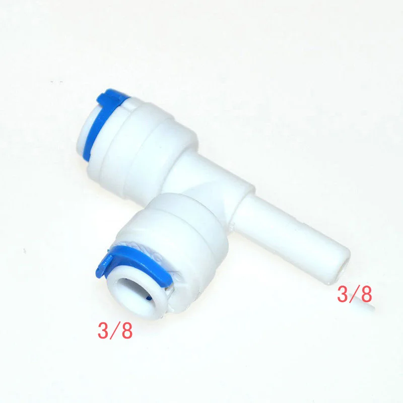 

5pcs 3/8" OD Tube Quick Connection 3/8" Pipe Type T Connector RO Water Reverse