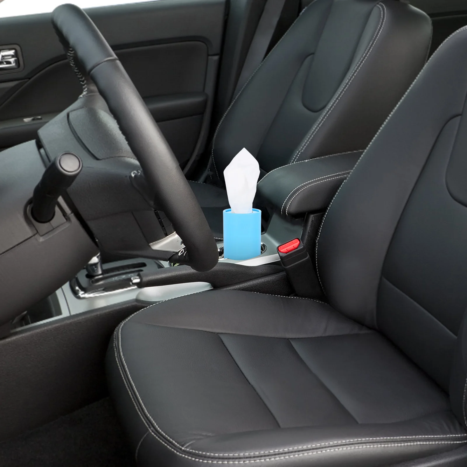 4Pcs Car Cup Holder Tissue Cylinder Portable Round Paper Tissue Box Refillable Container for Travel Office Home