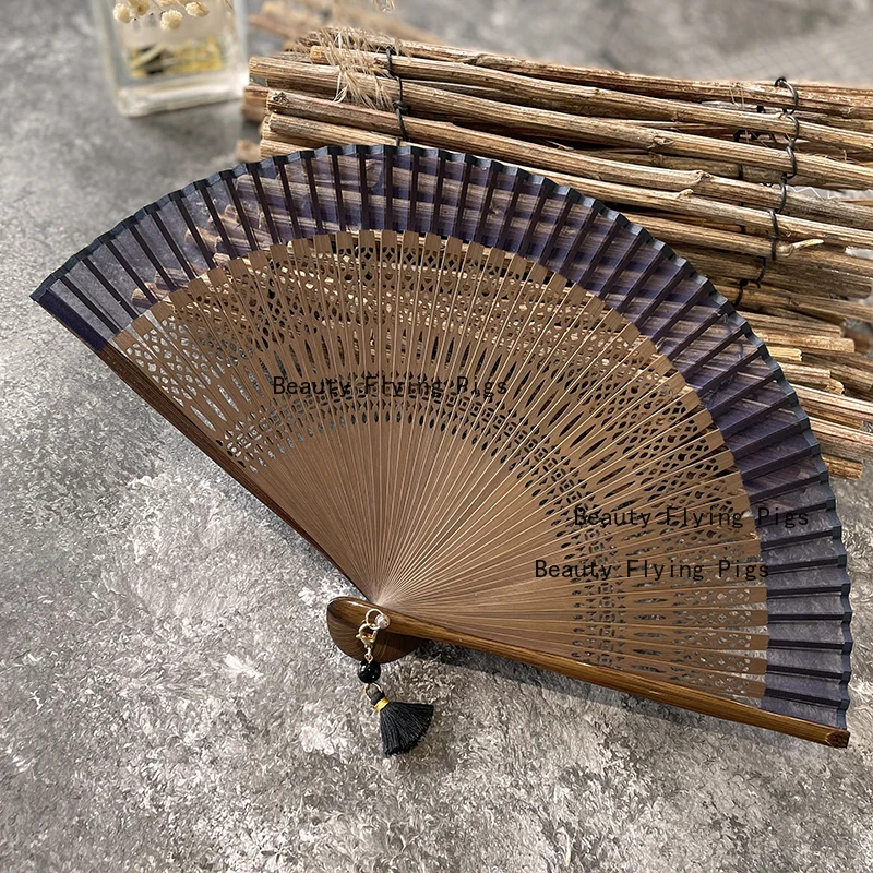 Chinese Style Customized Pre-sale Folding Fan Portable Mini Folding Fan Clothing Matching Tools Home Decoration Bamboo Fan Bone