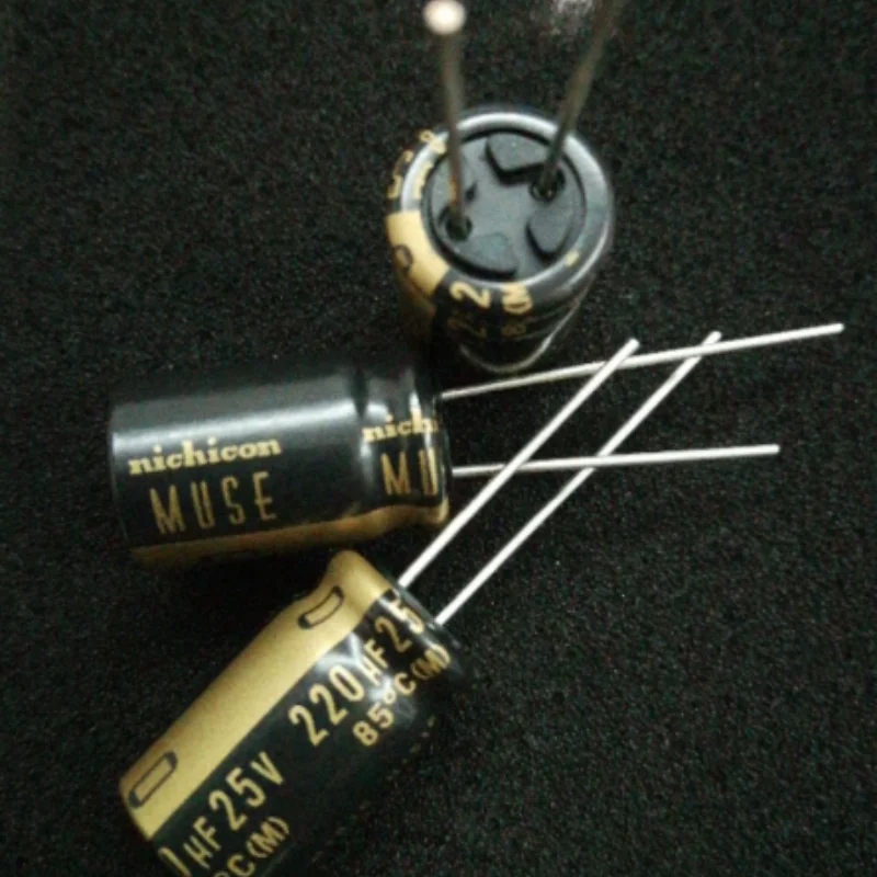 10PCS-100PCS   220UF 25V Japan Nihon Chemi-Con FERMI Capacitor 25V 220UF 13*20 MUSE KZ Copper Leads