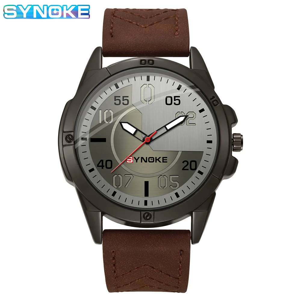 

Business Retro Watch Classic Round Dial Brown Leather Strap Quartz Movement Watches for Men