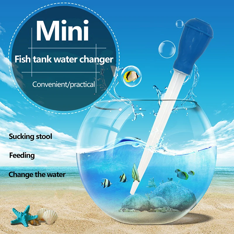 Manual Aquarium Cleaning Vacuum Fish Tank Water Changer Aquarium Cleaning Straw Dropper Waste Remover With Extension Tube