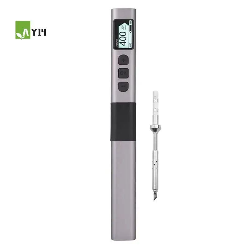 AY14 -PTS201 Smart Electric Soldering Iron 100W Mini Portable Fast Heating Soldering Station Universal Soldering Iron Tip