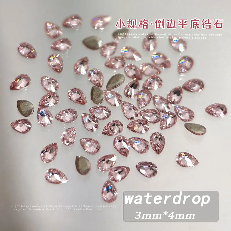 100 Stück glänzende Zirkon-Strasssteine, Nagel-Charms, 1,5 x 3 mm, Mini-Rhombische Nägel, Edelsteine, flache Rückseite, Nagelkunst, Basteln, Diamanten, Dekoration GT5