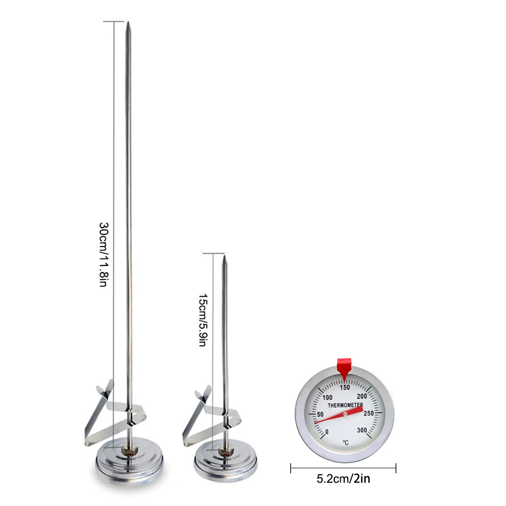 Oil Cooking Thermometer Fast Read Meat Measurement Grill Temperature Gauge Milk Tools Professional Supplies 150mm