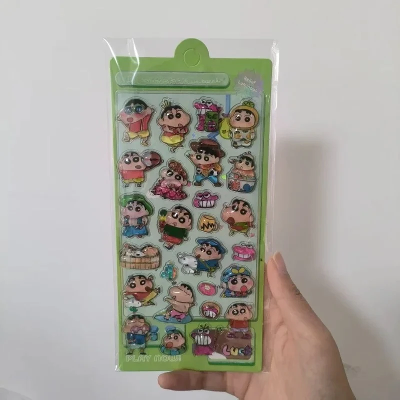 Crayon Shin-chan Relief Stickers Cartoon Originality Children Reward Stickers Fashion Delicate Personality Decorative Stickers