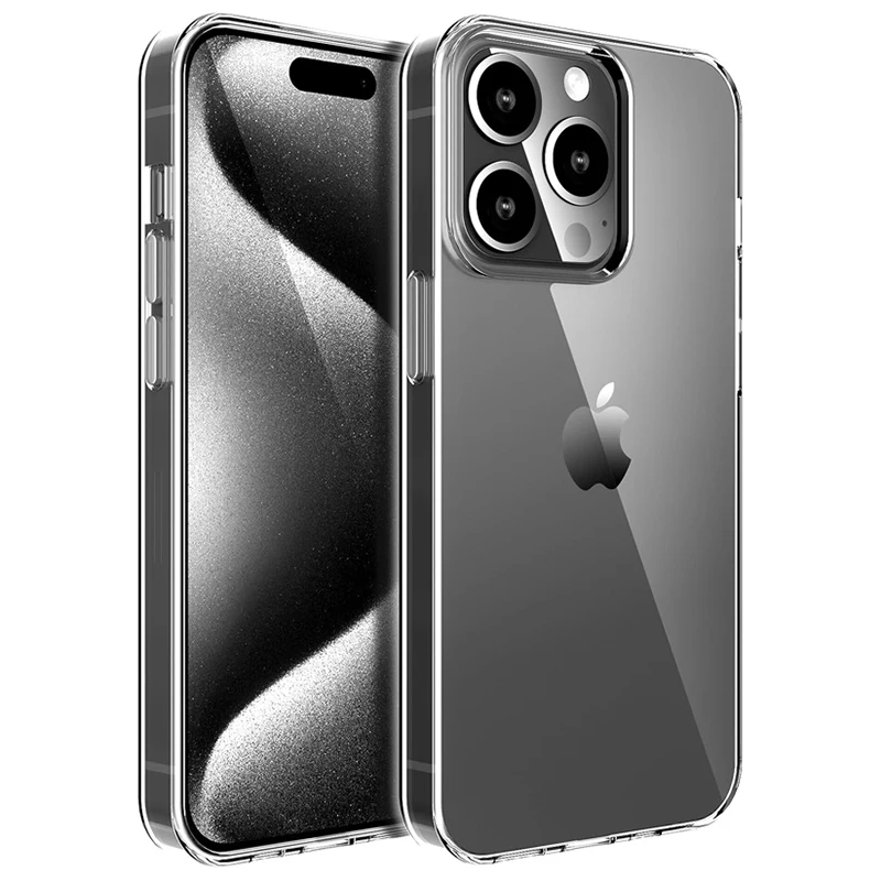 

Crystal Clear Case for iPhone 17 Air 16E 16 15 14 13 12 11 Pro Transparent Soft Silicone Phone Cover Case for iPhone 16 15 14 +