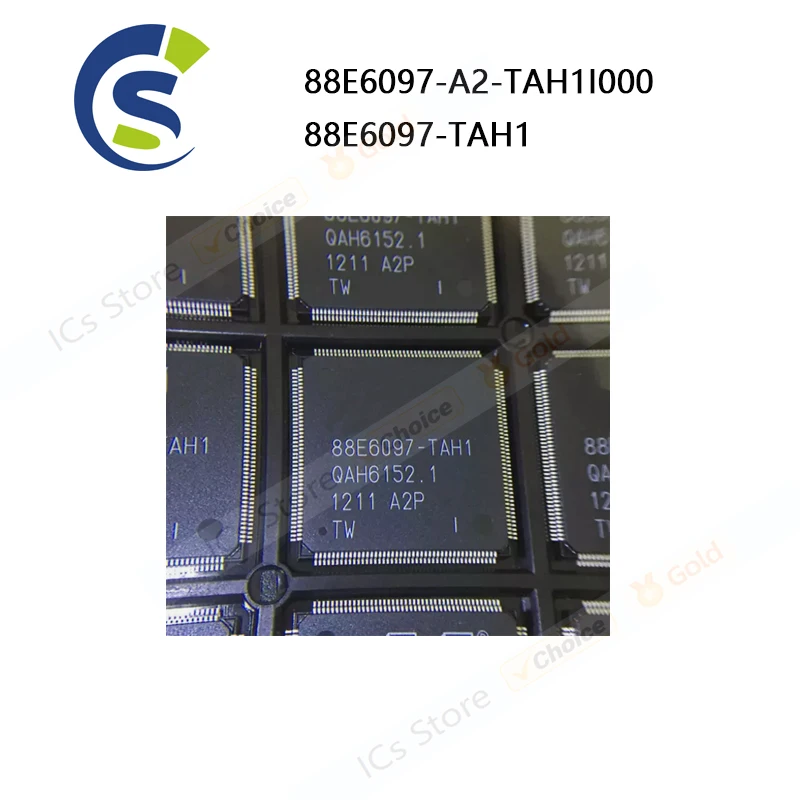 1PCS 100% New TQFP-176 88E6097-A2-TAH1I000 88E6097 88E6097-TAH1 Chipset