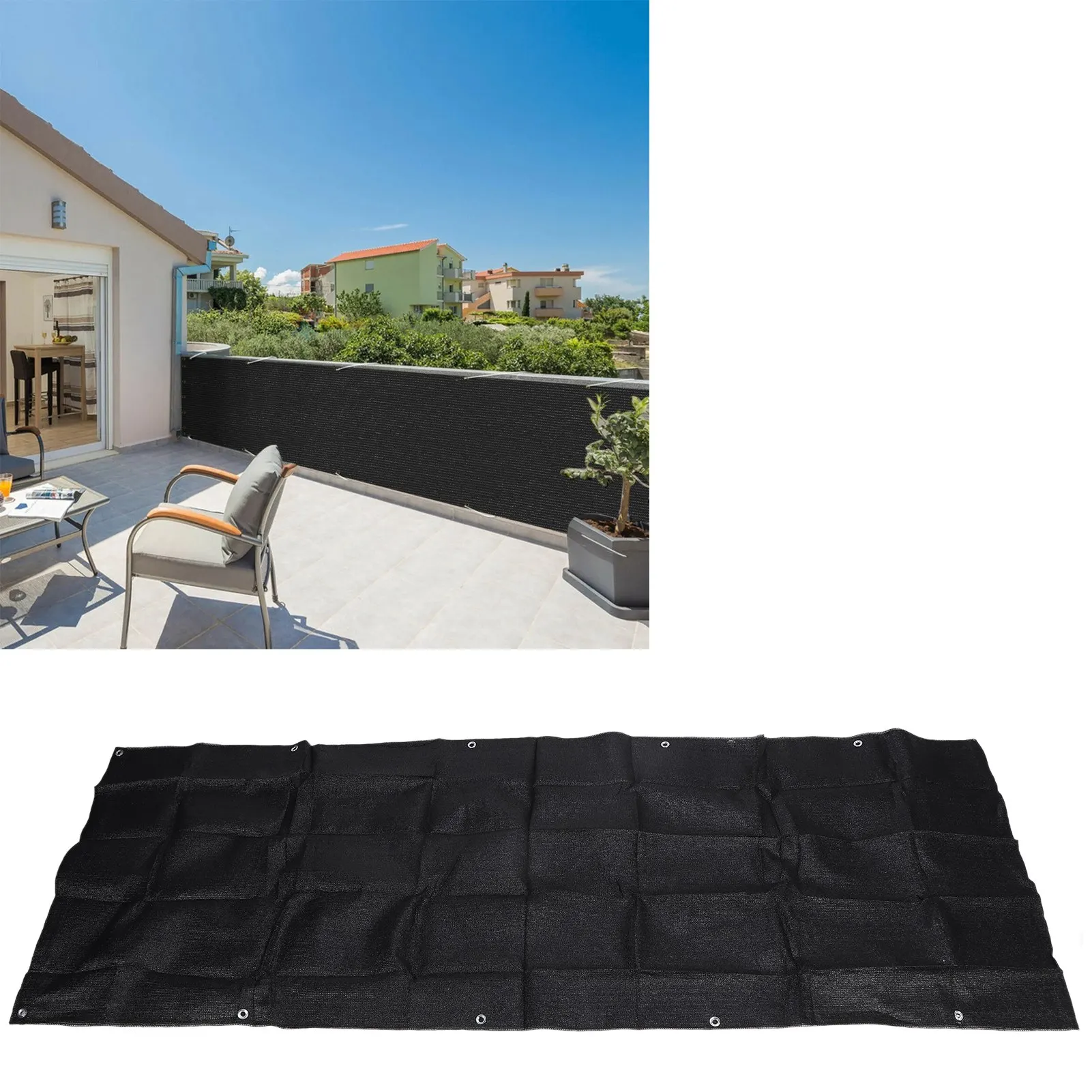 Balcony Privacy Screen Fence Cover HDPE UV Protection Privacy Screen Fence For Deck Patio Backyard Outdoor Pool 90x500cm