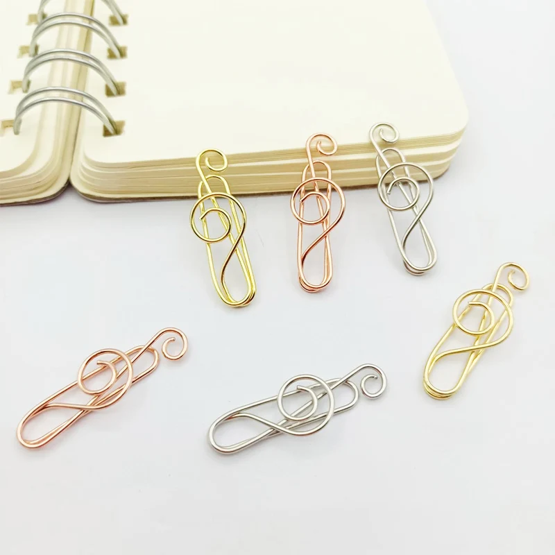 20pcs Metal Note Paper Clip Gold Paper Clip Office Supplies Creative Paper Clip Note Bookmark Office Stationery