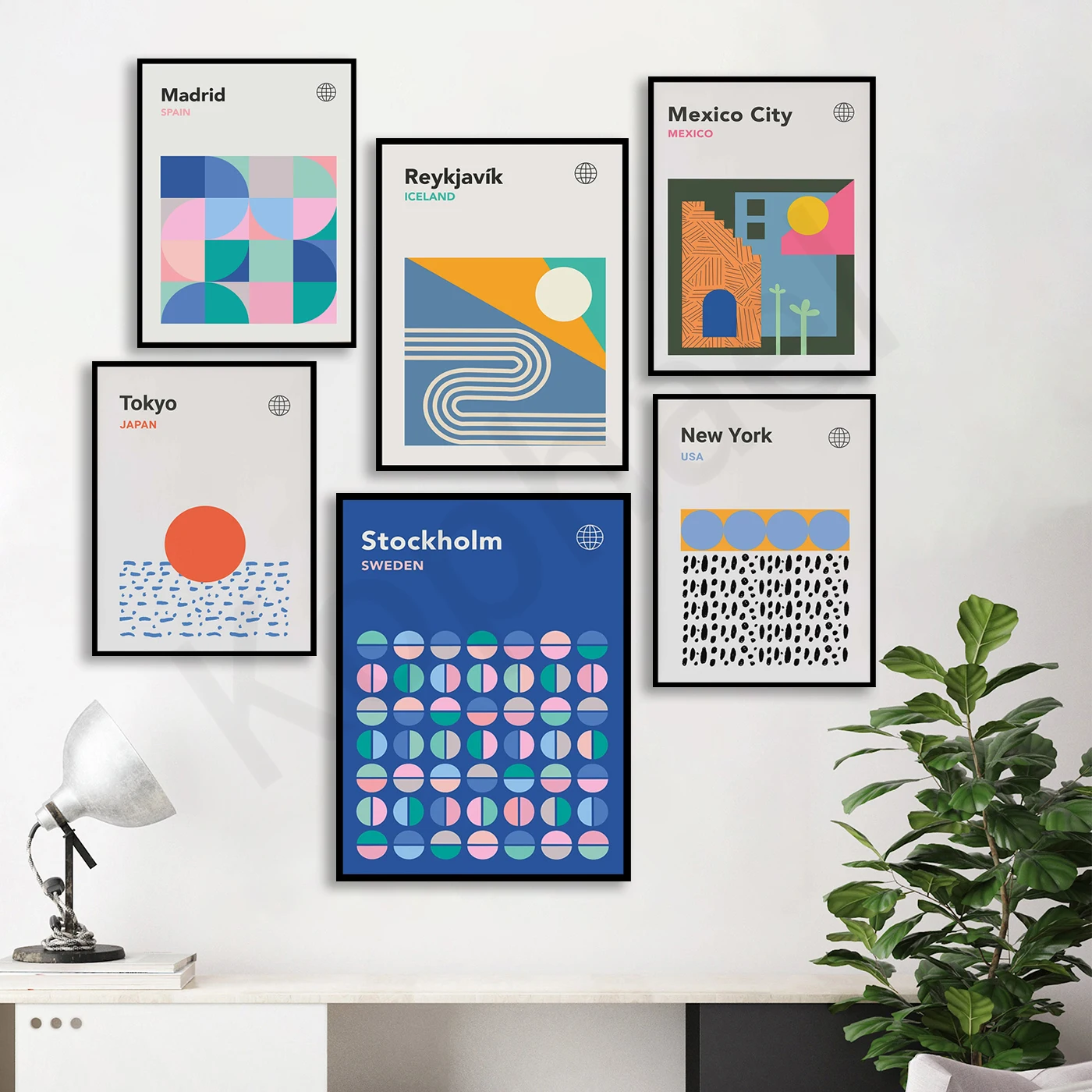 Munich Venice Berlin Stockholm Reykjavik Mexico Tokyo Madrid Edinburgh Paris Hong Kong. City Travel Scenery Bauhaus Design Poste